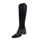 “Ranchero Eleganza” Two-Tone Western Knee-High Boots