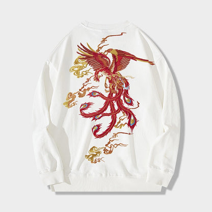 Traditional Chinese Phoenix Embroidery Sweatshirt