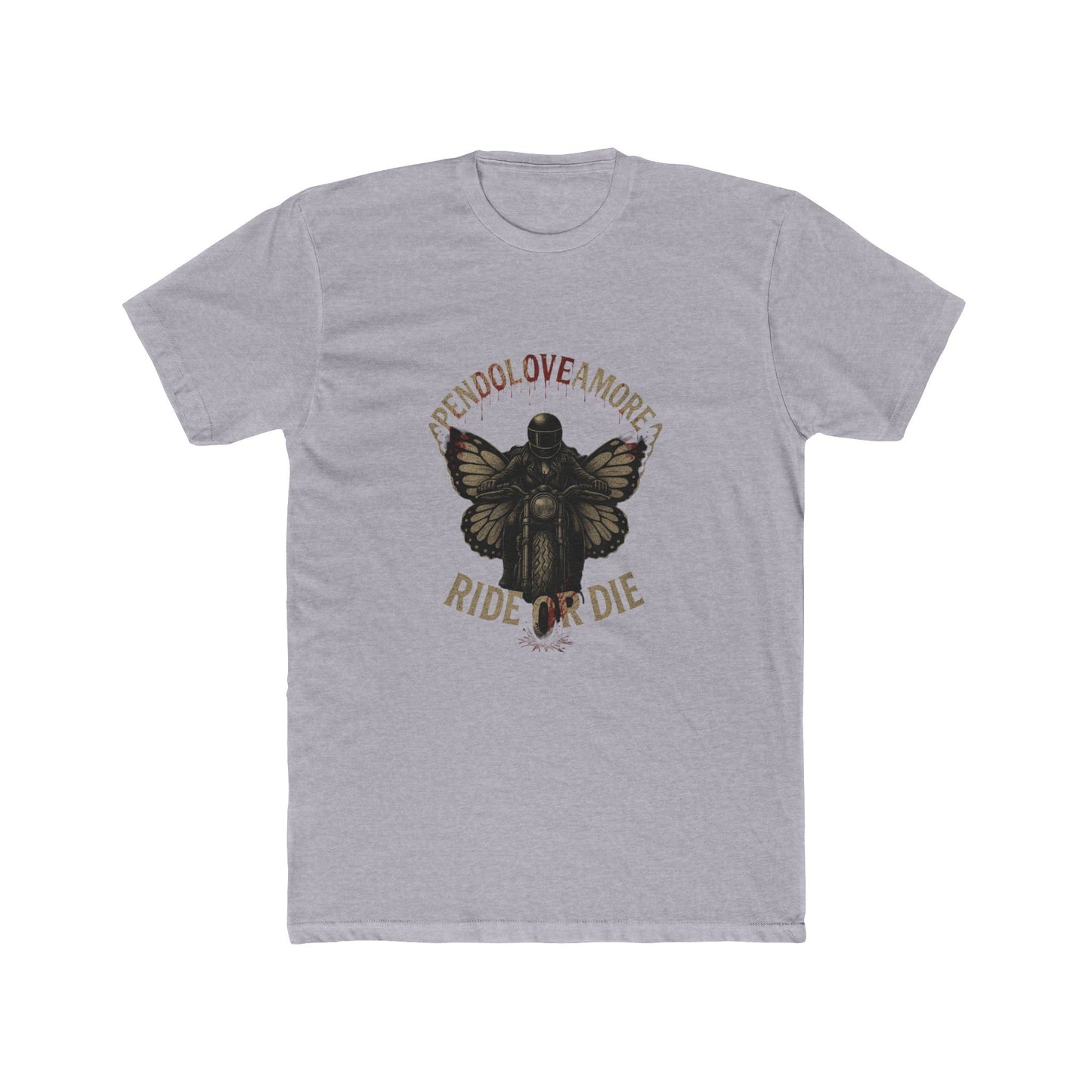 Ride or Die Pendoloveamore Unisex Cotton Crew Tee – Vintage Style Graphic T-Shirt