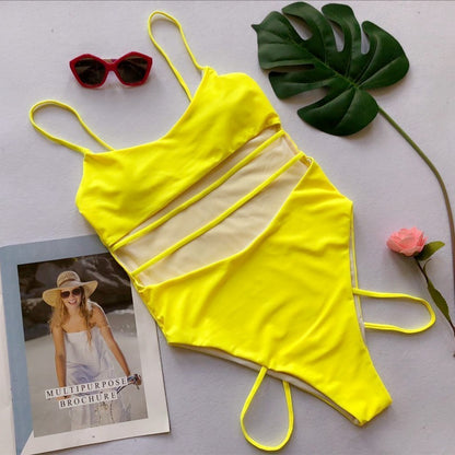 Sculpted Elegance Ribbed One-Piece Swimsui