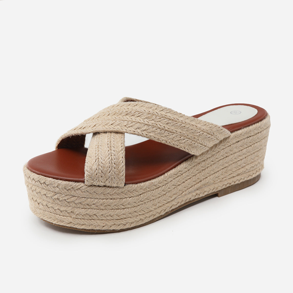 Sienna Jute-Woven Platform Espadrille Slide