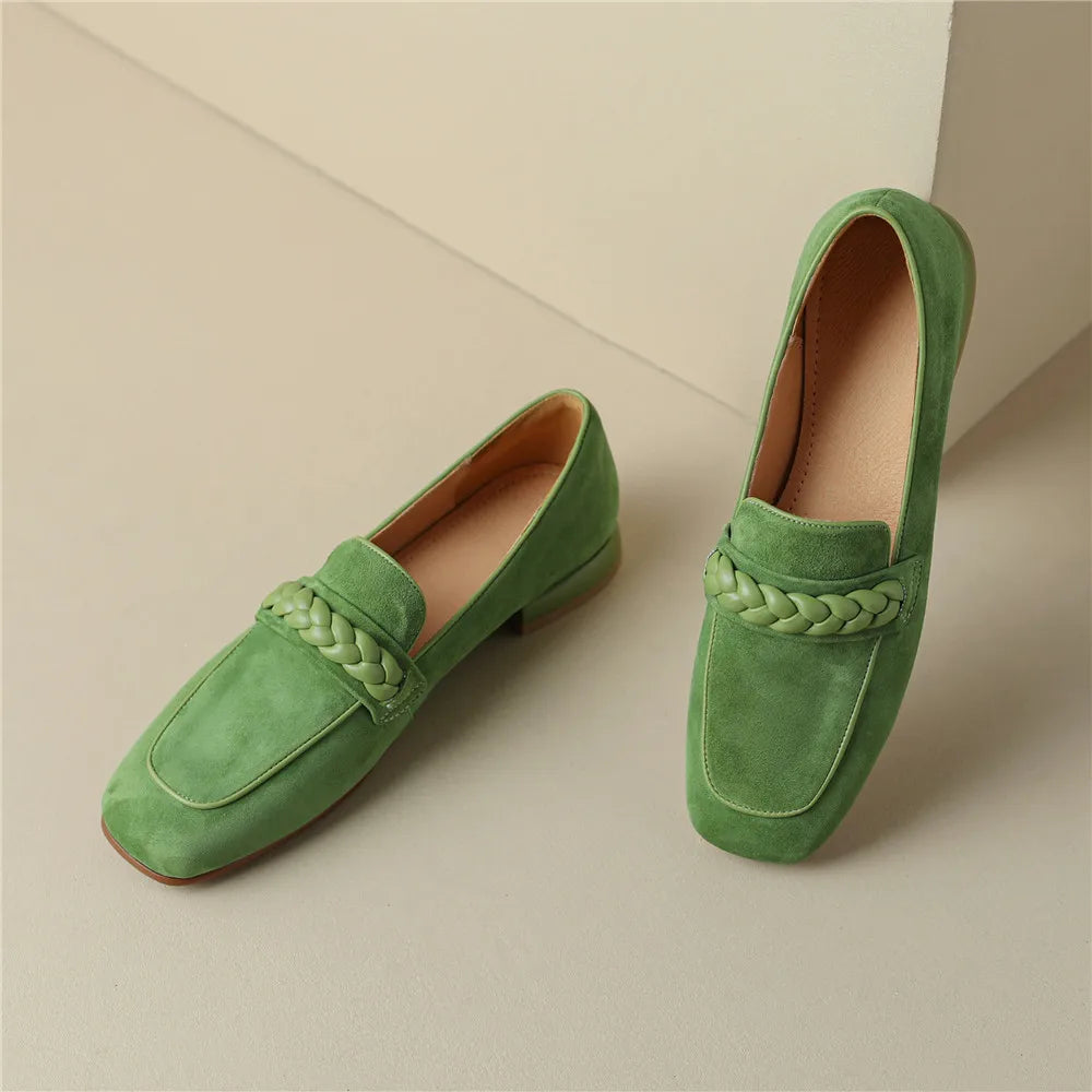 Montgomery Braided Kid-Suede Loafers