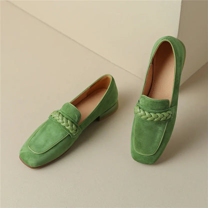 Montgomery Braided Kid-Suede Loafers