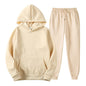 Women's Oversized 2 Piece Set Hooded Fleece Tracksuit in Multiple Colors Selection