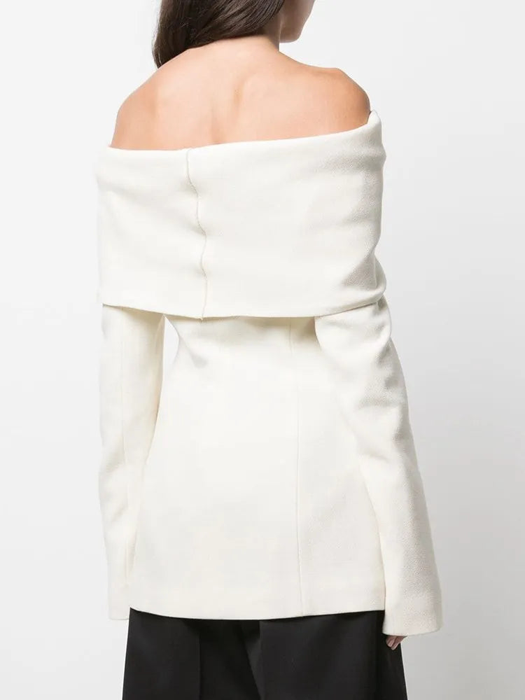 Stylish Off-the-Shoulder Blazer For Women