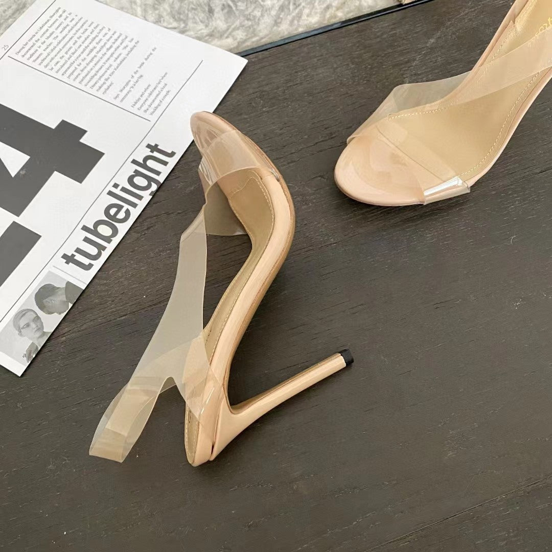 Prisma Clear PVC Stiletto Sandals – Multi-Color