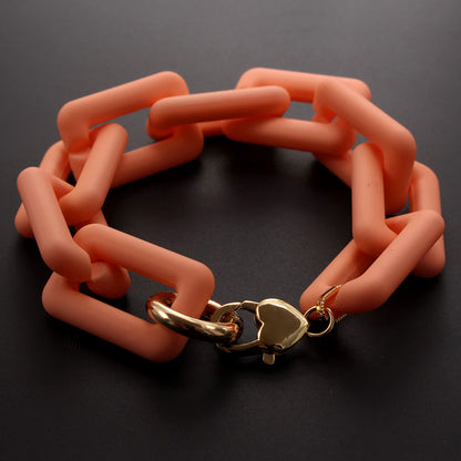 Fashion Chunky Colorful Chain Bracelets