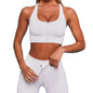 Two Piece Seamless  Vest-Style Sports Bra + Hip Lifting Yoga Shorts