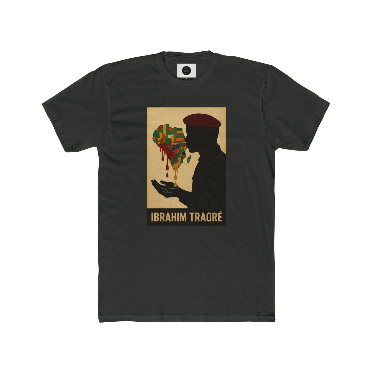 Ibrahim Traoré Unisex Cotton Crew Tee - Celebrate African Unity & Heritage