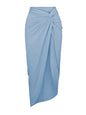 Santorini Breeze Ruffle Bikini & Wrap Skirt Set – Sky Blue