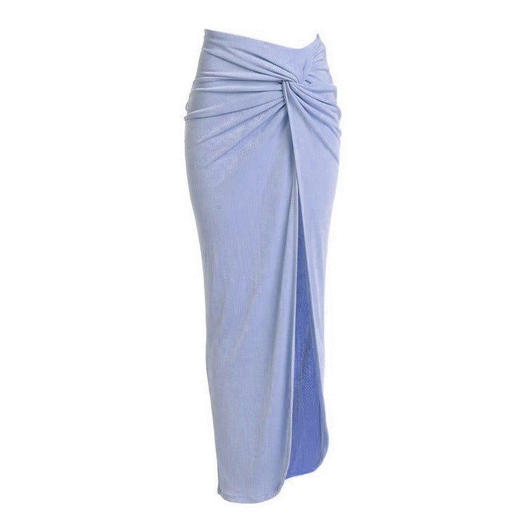 Serene Shores Three-Piece Periwinkle Swim & Cover-Up Set