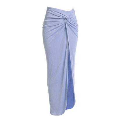 Serene Shores Three-Piece Periwinkle Swim & Cover-Up Set