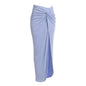 Serene Shores Three-Piece Periwinkle Swim & Cover-Up Set