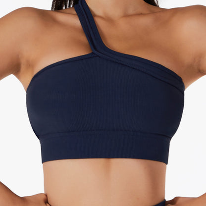 New One Shoulder Athletic Bra Top