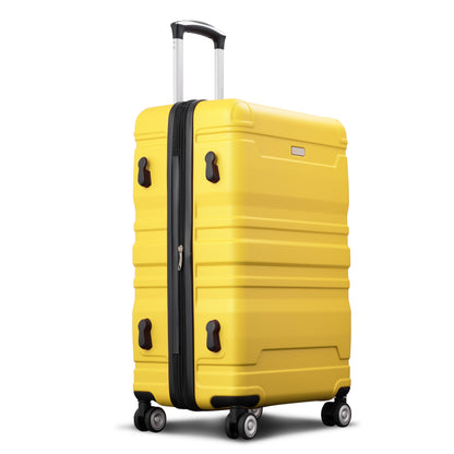 Elegant Luggage Sets, New Model,  Expandable ABS Hardshell 3pcs Luggage (Yellow)