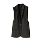 Sleeveless Tailored Blazer Vest – Minimalist Power Dressing
