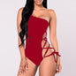 Luxe Laced Up One-Piece Swimsuit.