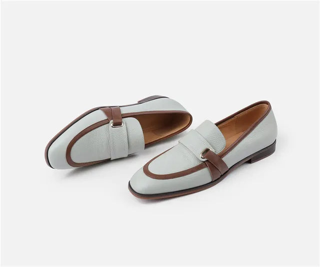 Monica Two-Tone Leather Penny Loafers