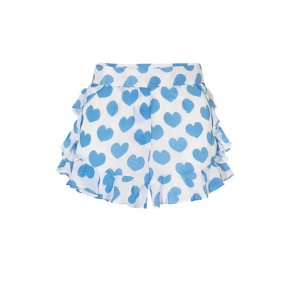Sweetheart Escape  Love Print Swimsuit & Cover-Up Set