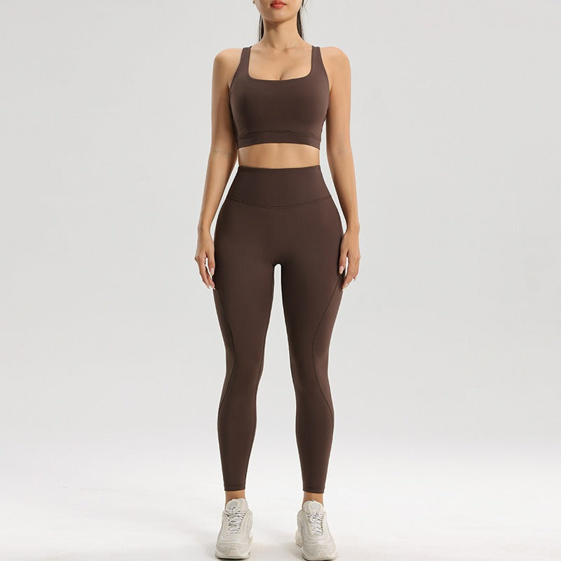 Quick Drying Women's Sports and Fitness Two- Piece Set for Yoga and Running