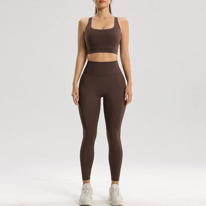 Quick Drying Women's Sports and Fitness Two- Piece Set for Yoga and Running