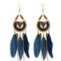 Triangular South Western Style Feather Earrings