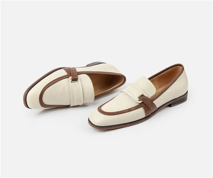 Monica Two-Tone Leather Penny Loafers