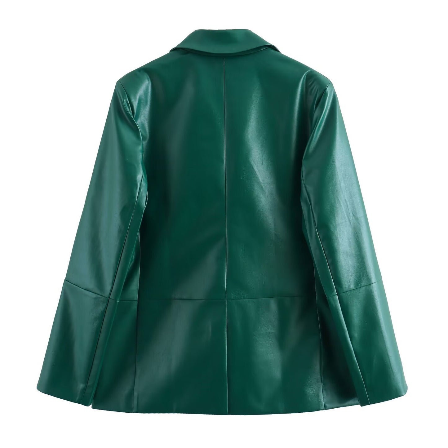 Straight cut  Leather Suit Skirt