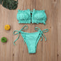Ruffle Edge Bandeau Bikini Set – Multiple Colors