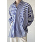 Modern Asymmetrical Striped Button‐Down Shirt