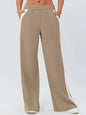 High-Waisted Wide-Leg Yoga Pants with Contrast Side Stripe