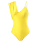 Golden Hour One-Shoulder Swimsuit & Asymmetric Skirt Set