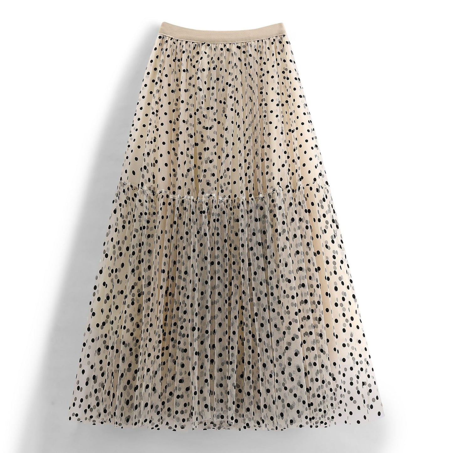 Fluffy Mesh Polka Dot Full Skirt.