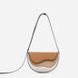 Fashionable Color-blocking Saddle Bag