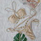 Crystal Luxe Strappy Bikini Set