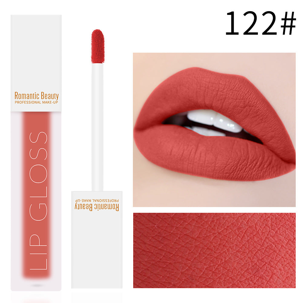 Velvet Matte Lip Glaze Non-Stick Lip Gloss by Romantic Beauty