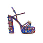 Royal Envy Jeweled Brocade Platform Sandals