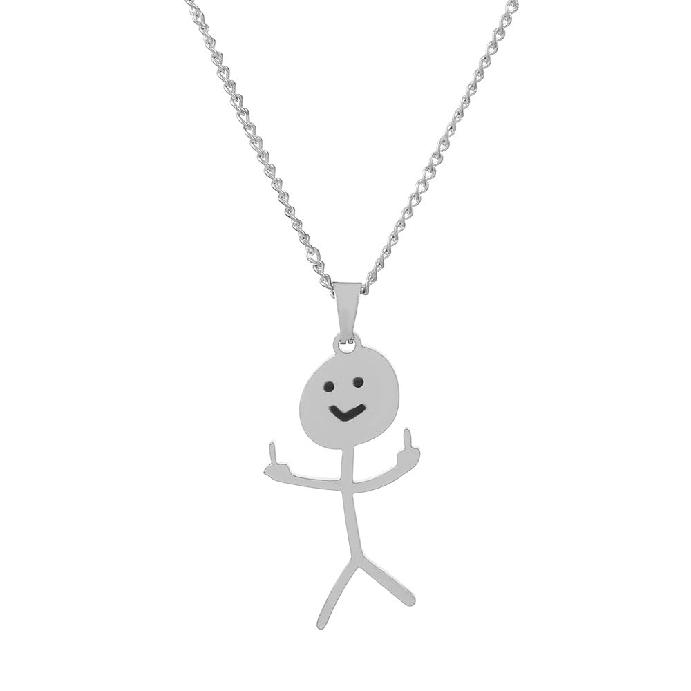 "The Middle Finger" Stainless Steel Necklace