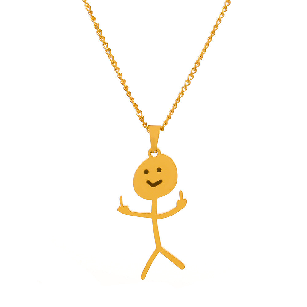 "The Middle Finger" Stainless Steel Necklace