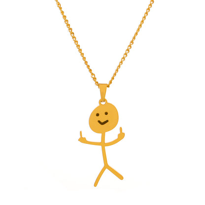 "The Middle Finger" Stainless Steel Necklace