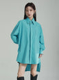 Crisp Cotton Oversized Shirt Dress with Back Tie Detail