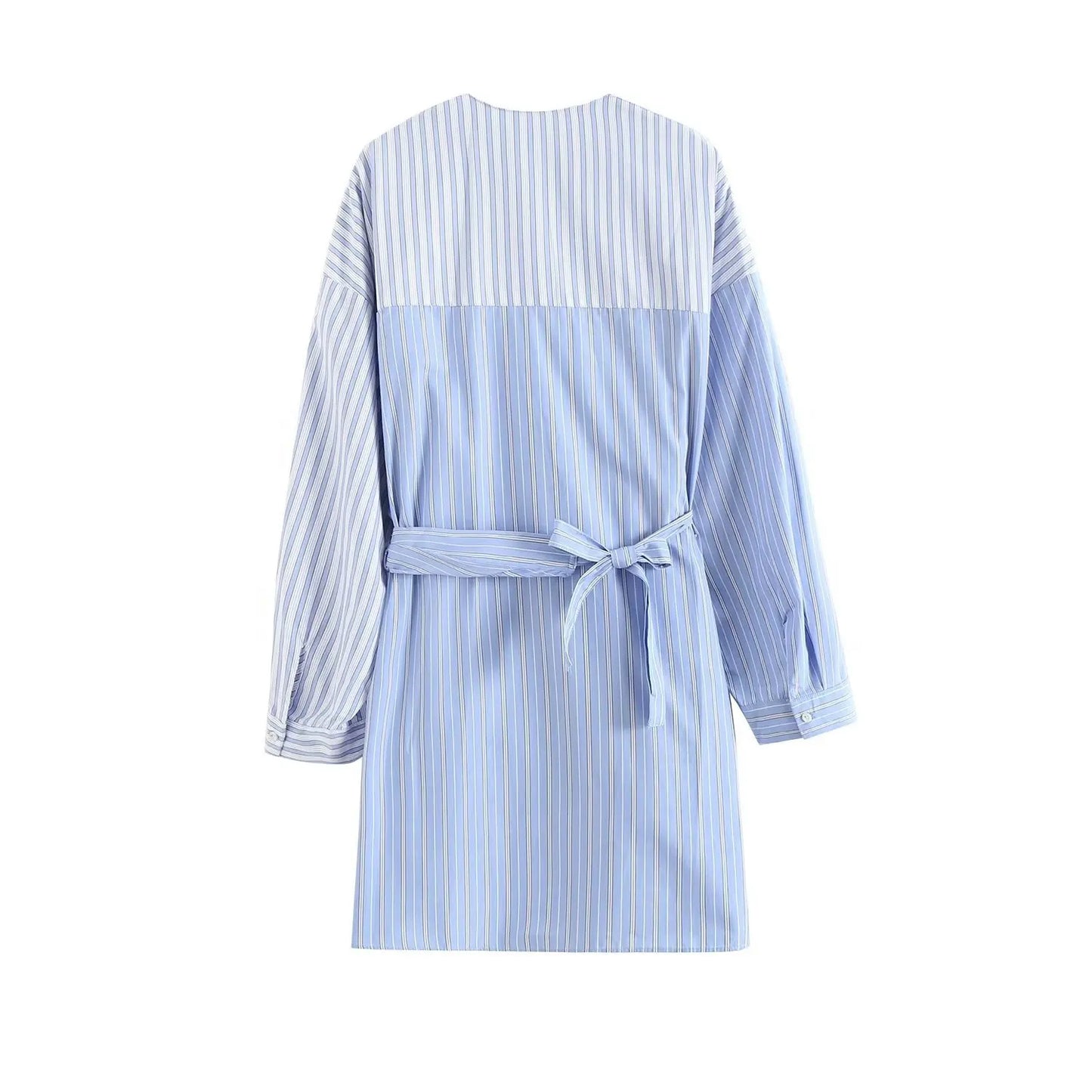 Azure Strata Asymmetrical Wrap Blouse