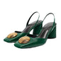 Shell Chic Slingback Mules