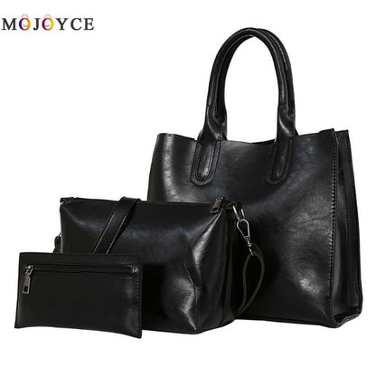 Spanish Brand 3 Pcs/Set Oil Wax PU Leather Bags