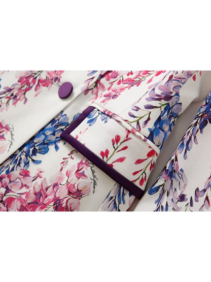 Floral Power Suit – Where Elegance Blooms Boldly