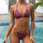Riviera Ring Detail Triangle Bikini Set – Multiple Colors