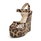 Fierce Leopard Print Platform Wedges – Bold & Wild Statement Heels