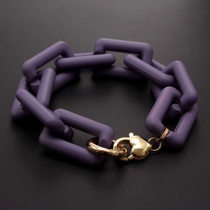 Fashion Chunky Colorful Chain Bracelets