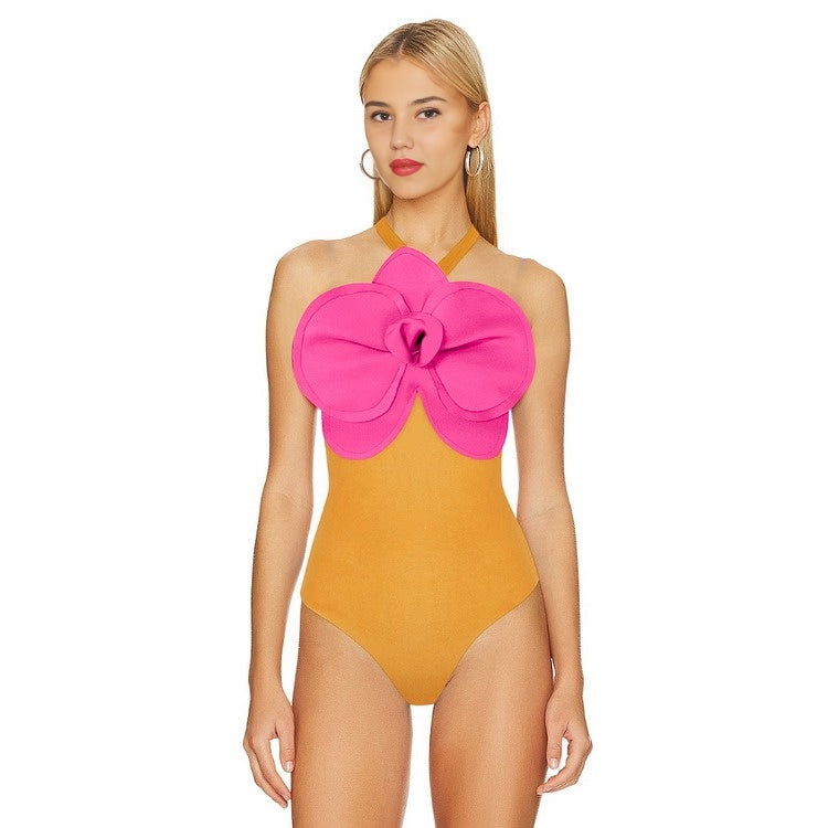 Sunset Bloom One-Piece & Slit Skirt Set – Color Pop Edition