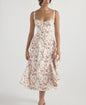 Sweetheart Corset Floral Midi Dress